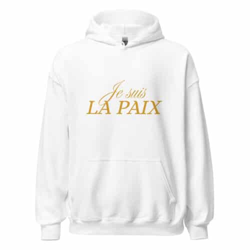 Veste à capuche vibratoire “Je suis la PAIX” doré