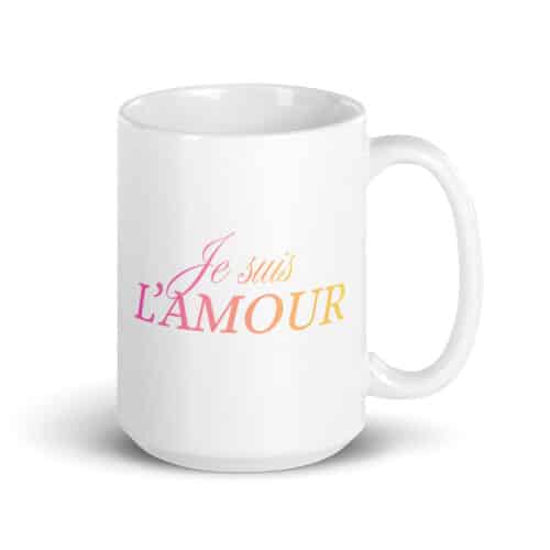 Mug vibratoire “Je suis l’AMOUR” multicolore