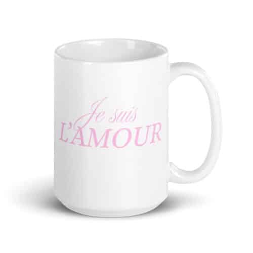 Mug vibratoire “Je suis l’AMOUR” rose