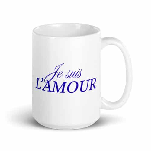 Mug vibratoire “Je suis l’AMOUR” bleu