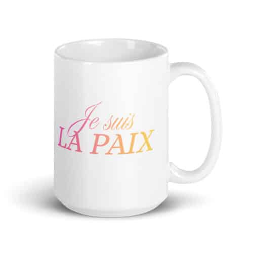 Mug vibratoire “Je suis la PAIX” multicolore