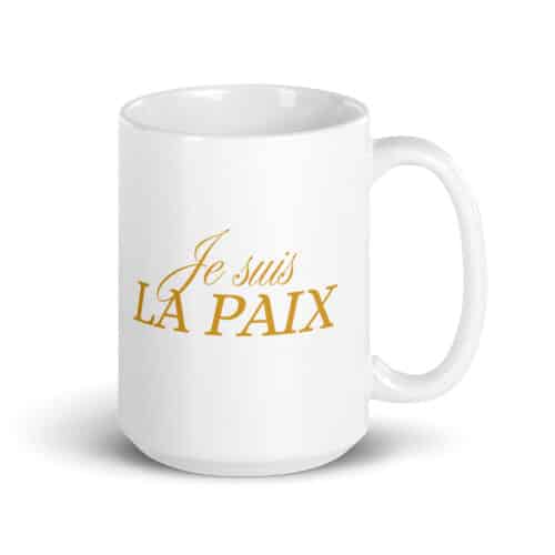 Mug vibratoire “Je suis la PAIX” doré