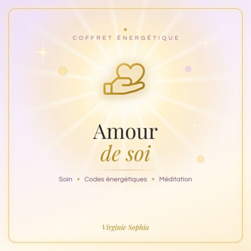 Coffret énergétique « Amour de soi » de Virginie Sophia : soin, codes énergétiques et méditation