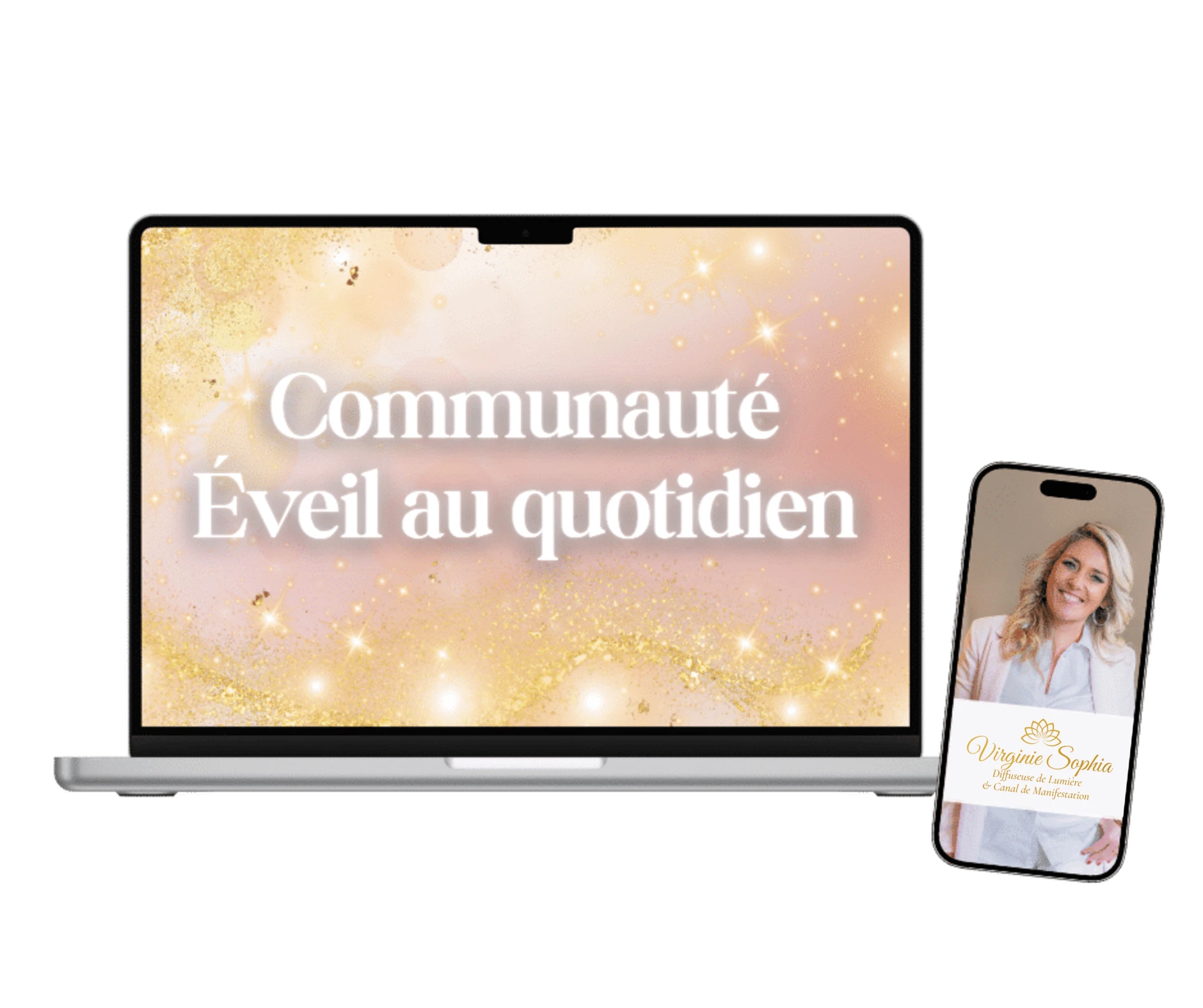 La Communauté Éveil au Quotidien sur ordinateur et téléphone